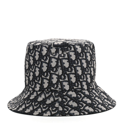 Christian Dior Polyester Cotton Oblique Teddy-D Brim Bucket Hat 57 Black 4 of 6