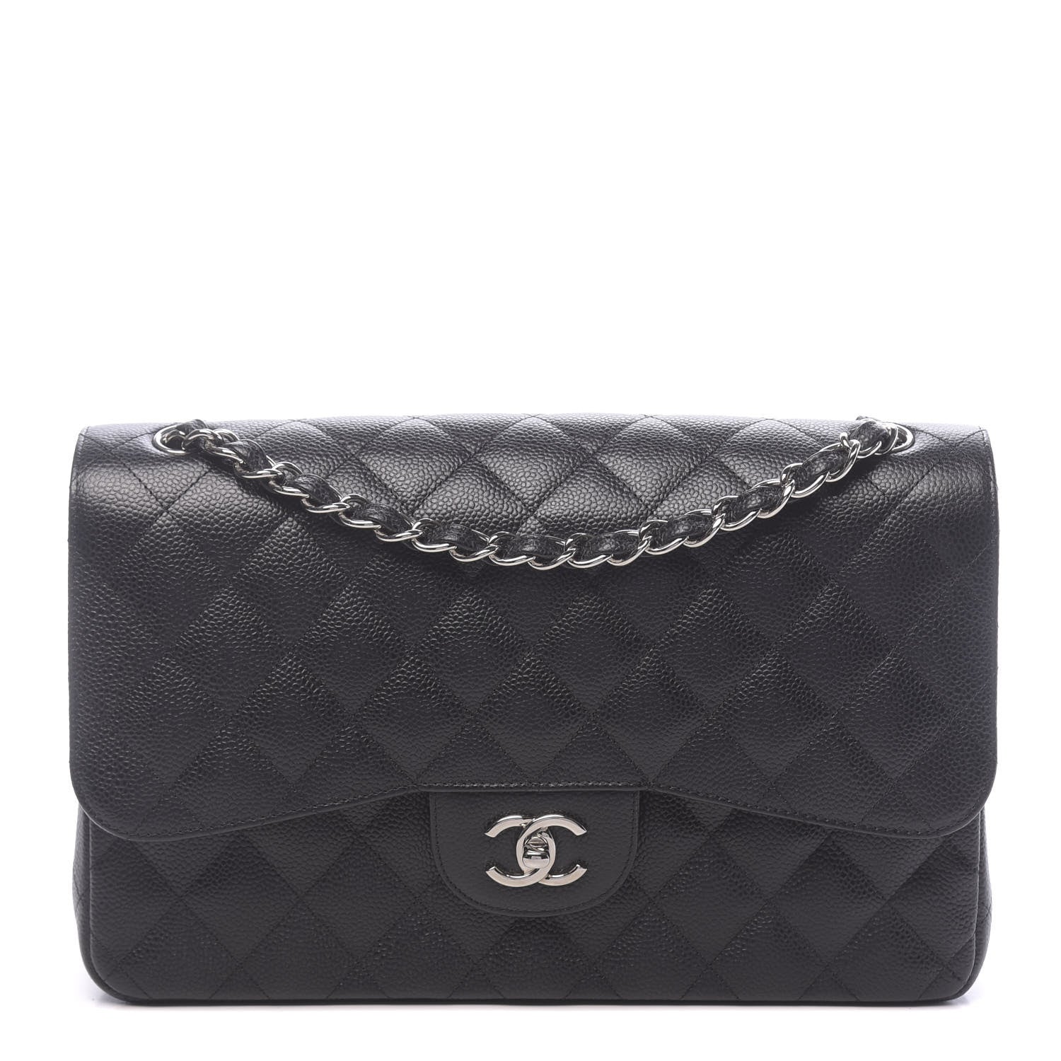 Chanel Caviar Quilted Jumbo Double Flap Black 1 of 11
