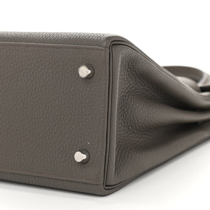 Hermes Taurillon Clemence Kelly Retourne 28 Etain 9 of 14