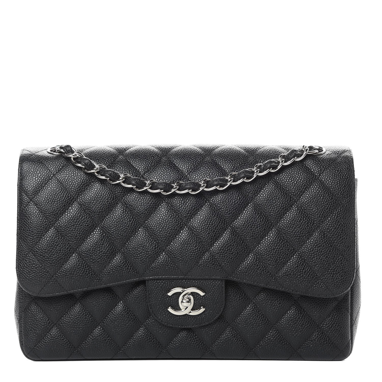 Chanel Caviar Quilted Jumbo Double Flap Black 1 of 10