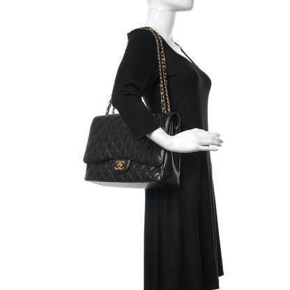 Chanel Caviar Quilted Maxi Double Flap Black 2 of 12