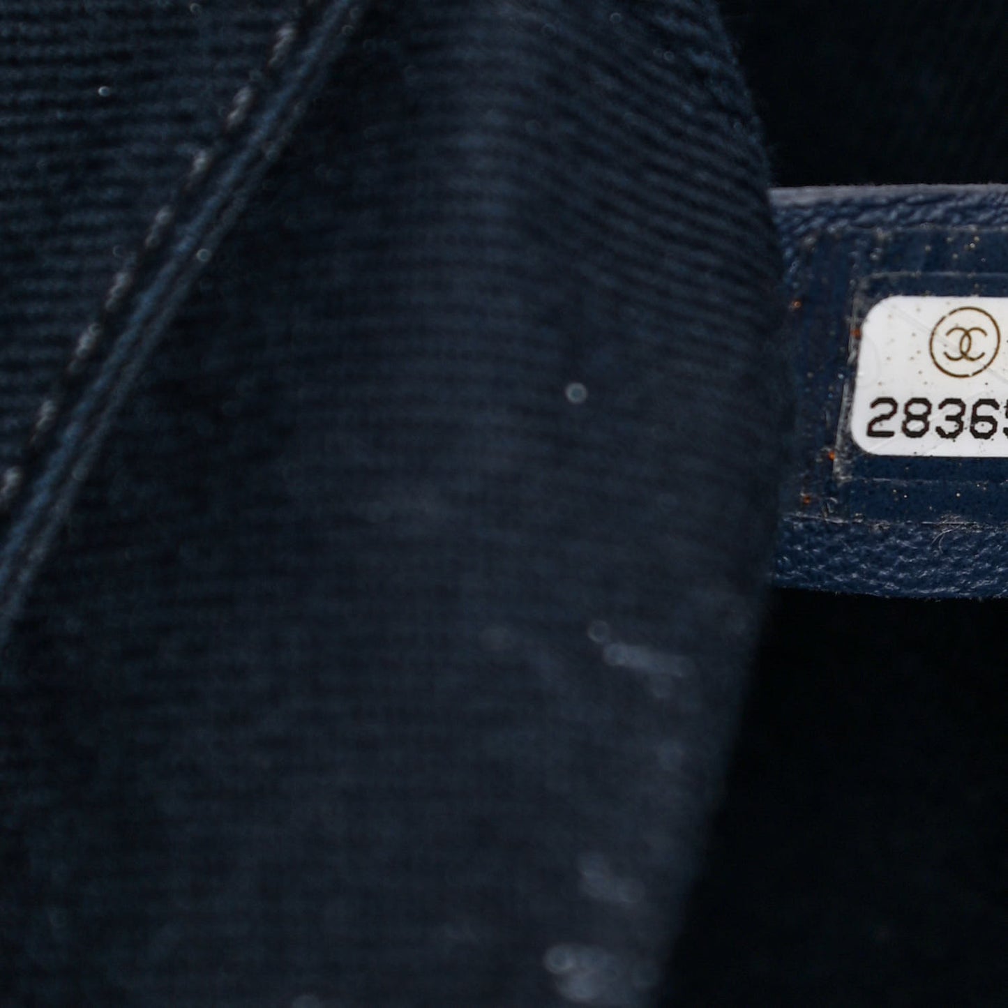 Lurex Canvas Medium Deauville Tote Navy Blue Gold