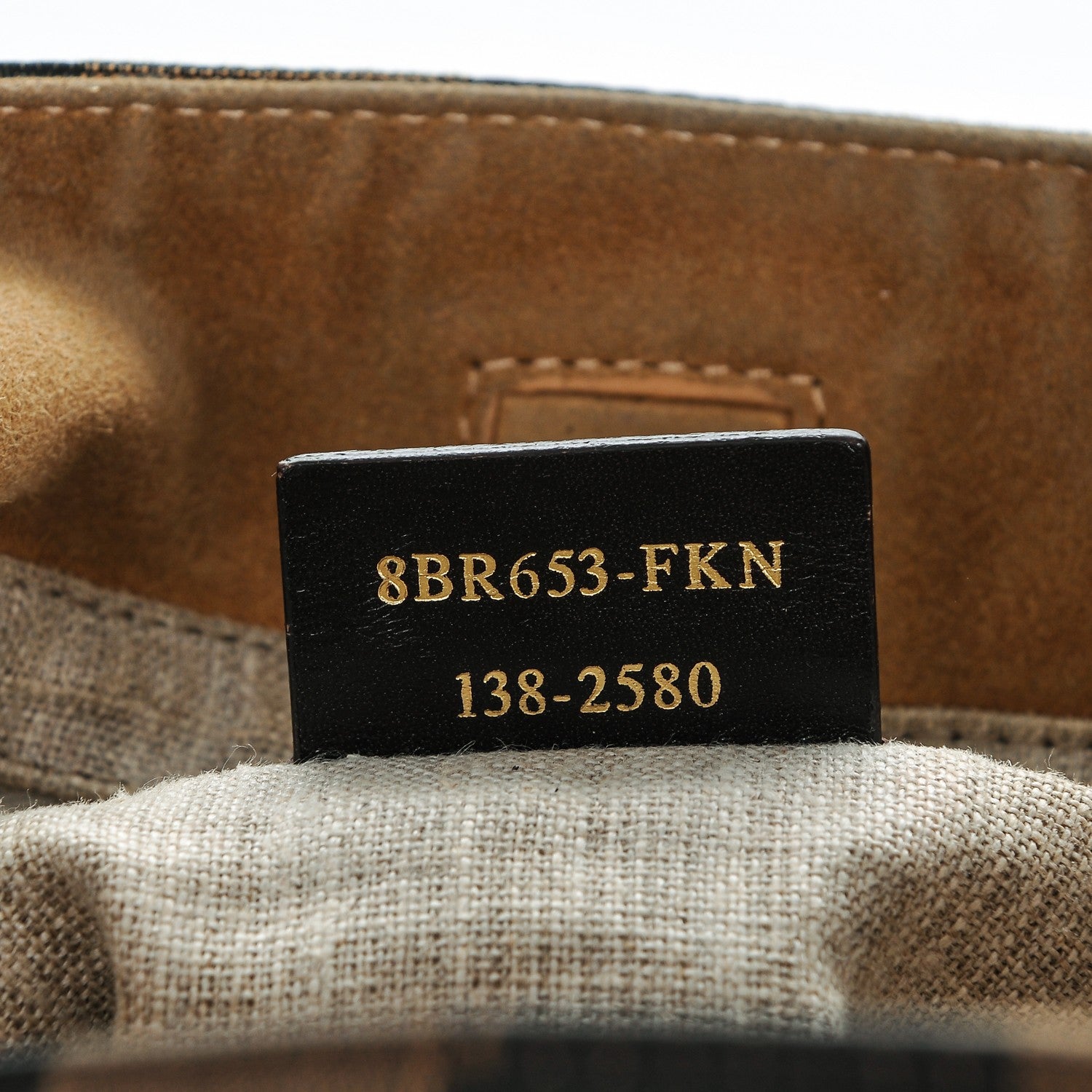 Fendi Pequin Cuoio Vegetale Large Hobo Tobacco Black Cuoio 7 of 7