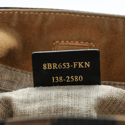 Fendi Pequin Cuoio Vegetale Large Hobo Tobacco Black Cuoio 7 of 7