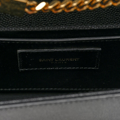 Saint Laurent Grain De Poudre Small Monogram Kate Satchel Black 5 of 8