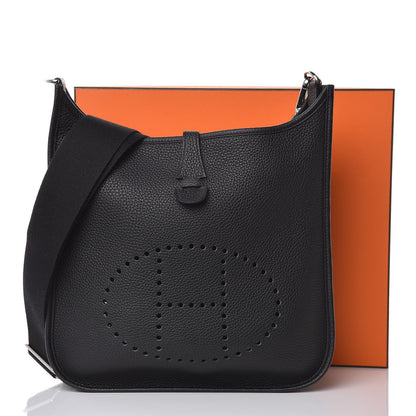 Hermes Taurillon Clemence Evelyne III PM Black 9 of 9