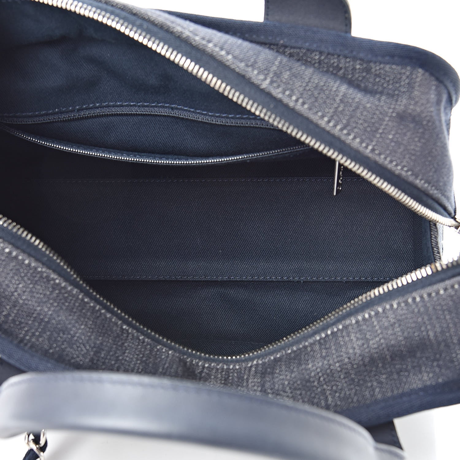 Chanel Denim Deauville Bowling Bag Dark Blue 5 of 11