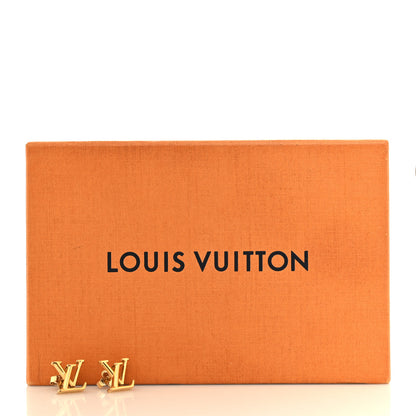 Louis Vuitton Metal LV Iconic Earrings Gold 6 of 6