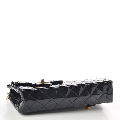 Chanel Patent Quilted Reissue Double Flap Clutch Navy 3 of 9