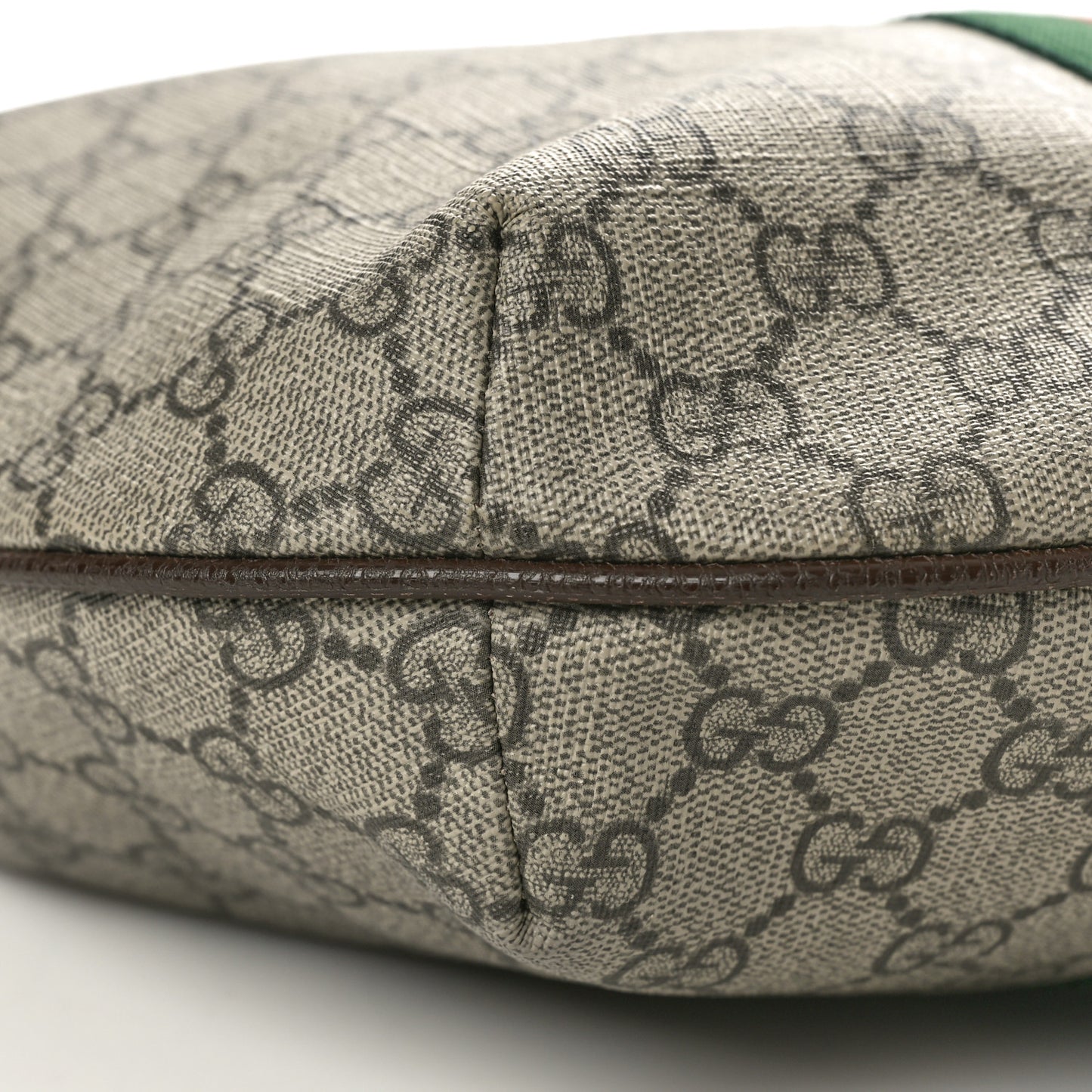 GG Supreme Monogram Web Small Ophidia Half Moon Hobo Brown