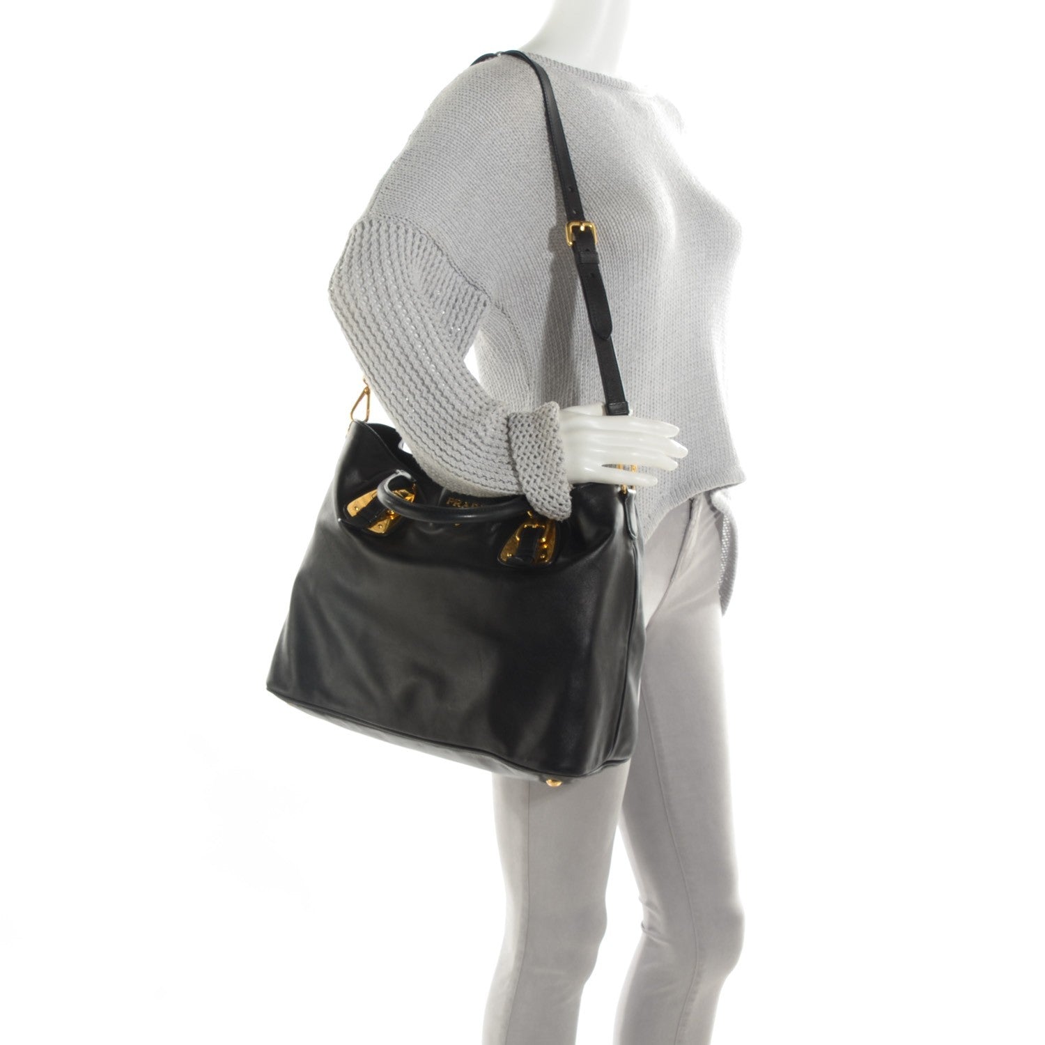 Prada Soft Calf Tote Nero Black 2 of 11