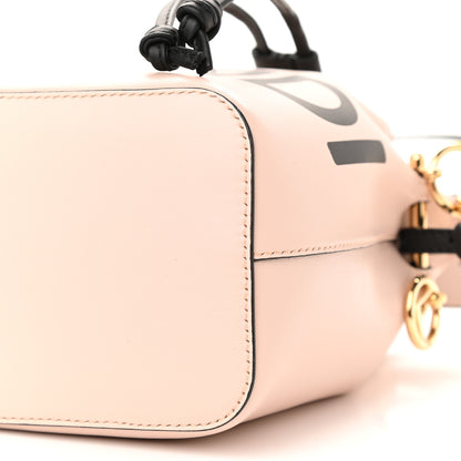Fendi Vitello Fluffy Grace F is Fendi Logo Embossed Mini Mon Tresor Bucket Bag Rosa Quarzo Black 9 of 9