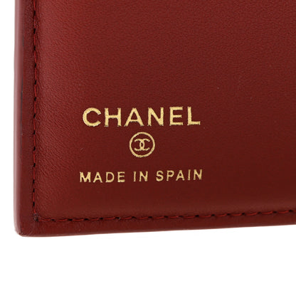 Chanel Calfskin Crocodile Embossed Crococo Passport Holder Burgundy 6 of 8