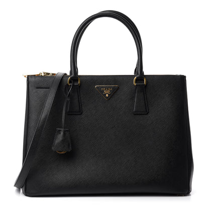 Prada Saffiano Medium Galleria Double Zip Tote Black 1 of 10