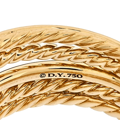 David Yurman 18K Yellow Gold Diamond Pink Sapphire Spessartine Garnet Five Row Novella Ring 54 7 4 of 4