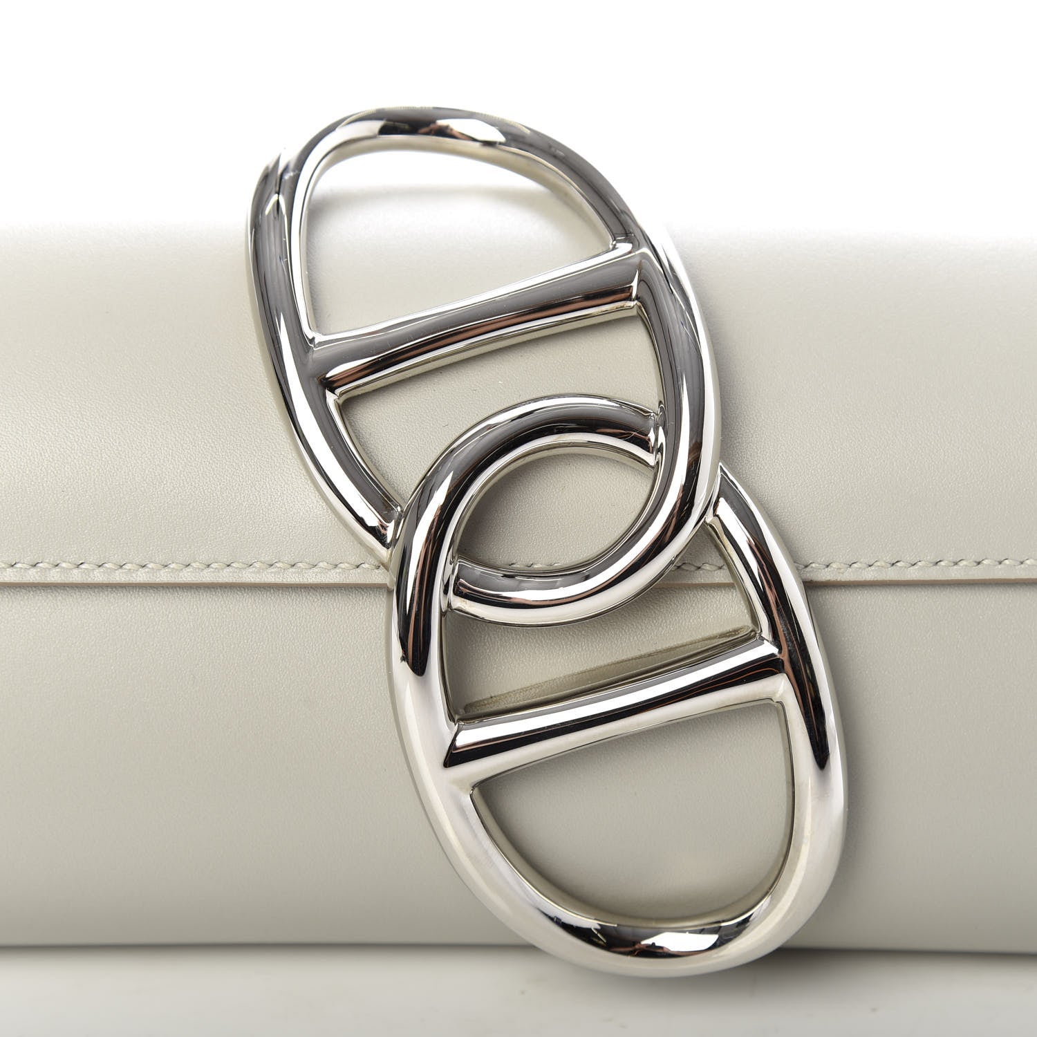 Hermes Tadelakt Egee Clutch Gris Perle 9 of 9