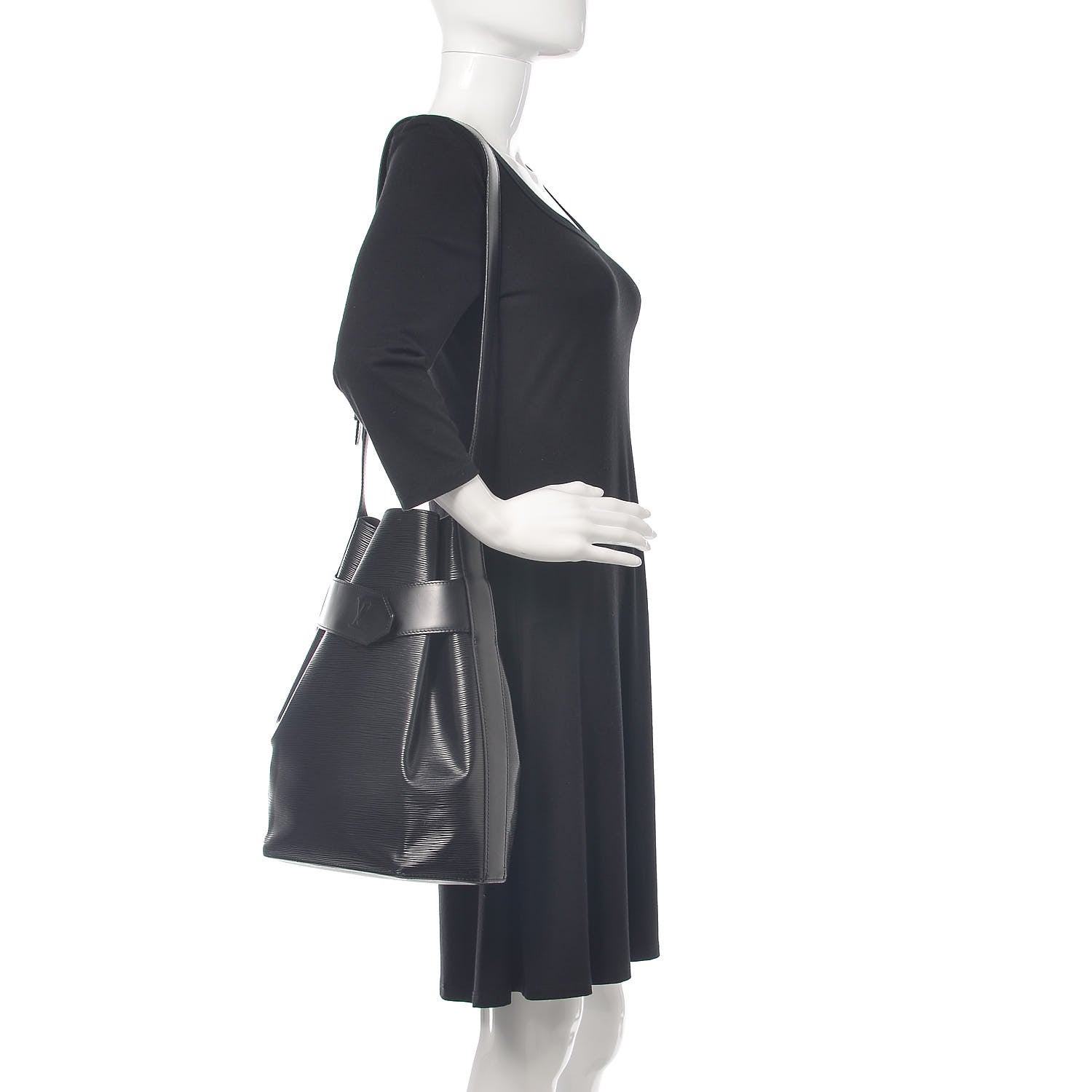 Louis Vuitton Epi Sac D'Epaule GM Black 2 of 19