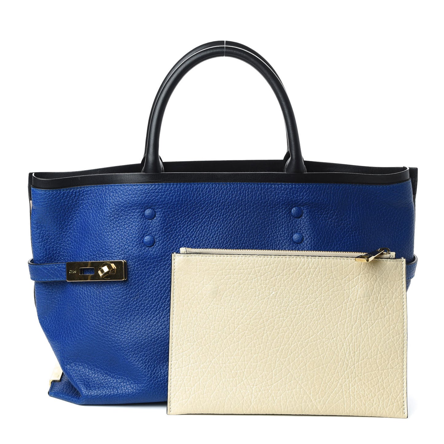 Calfskin Large Charlotte Tote Majesty Blue