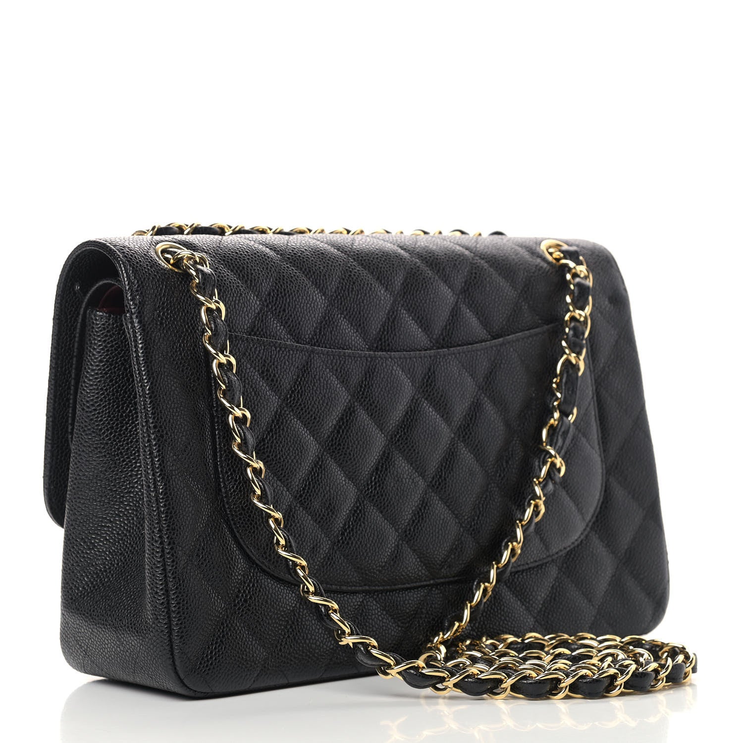 Chanel Caviar Quilted Jumbo Double Flap Black 3 of 11