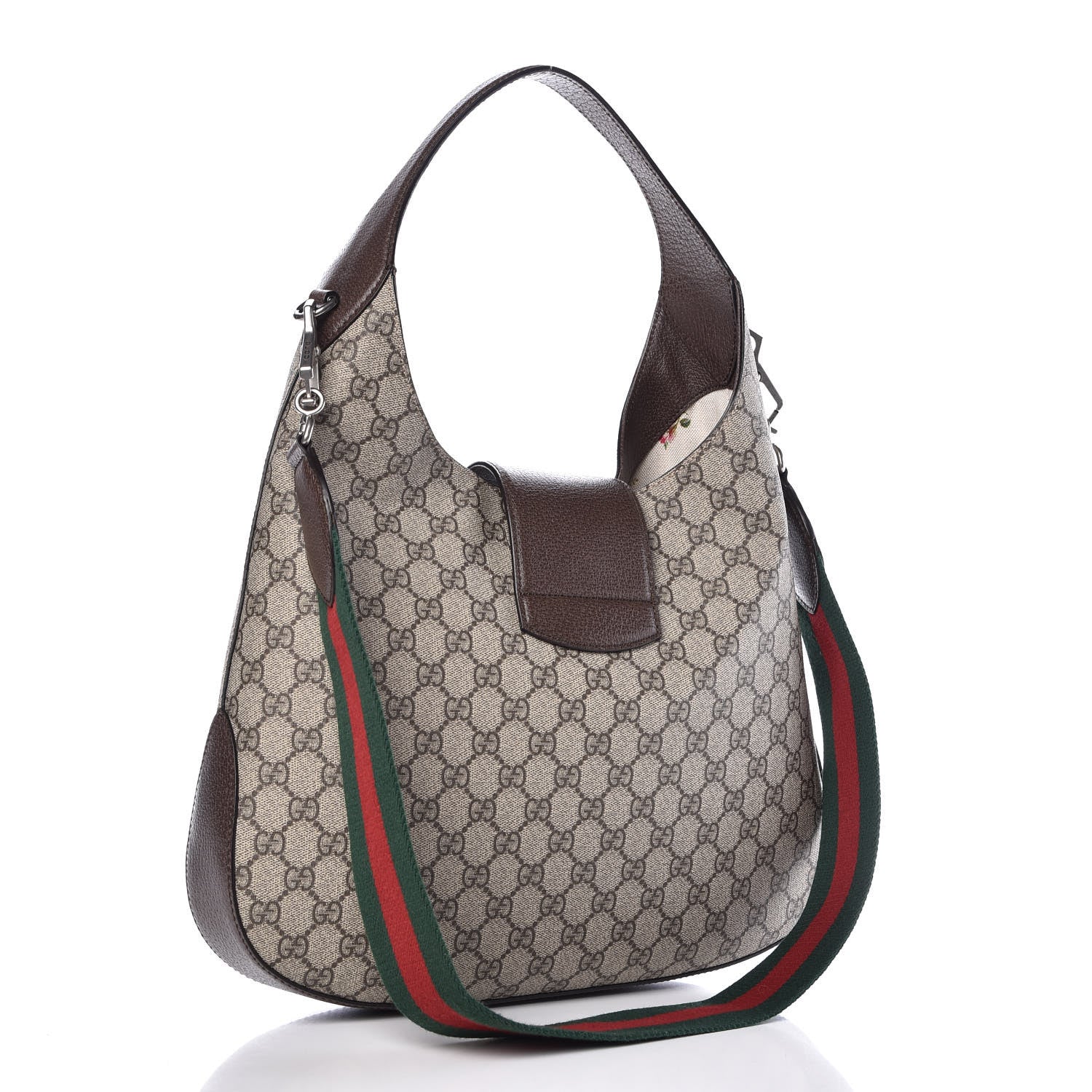 Gucci GG Supreme Monogram Web Medium Dionysus Hobo Brown 3 of 9
