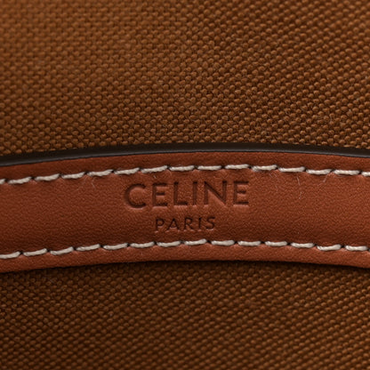 Celine Triomphe Canvas Medium Folco Bag Tan 6 of 10