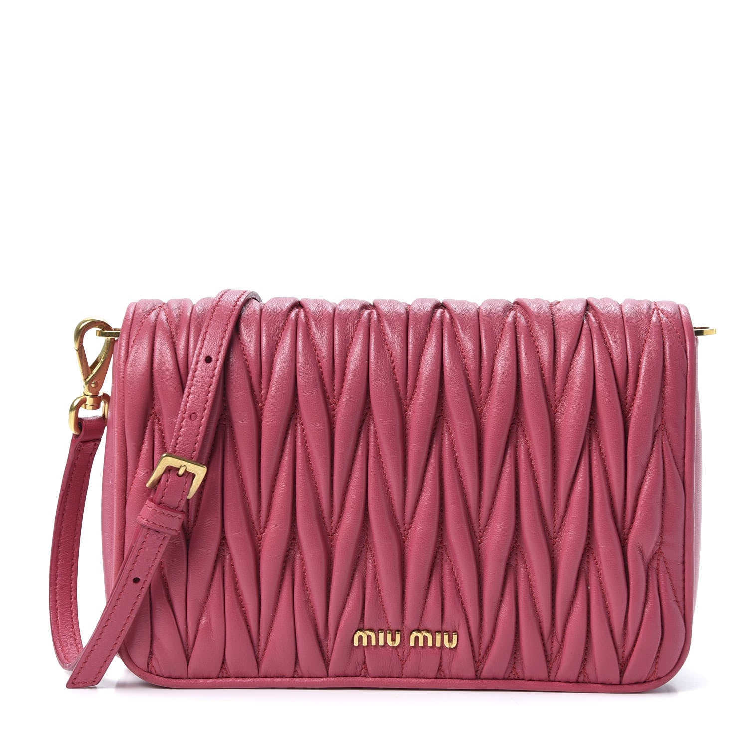 Miu Miu Nappa Matelasse Crossbody Peonia 1 of 8