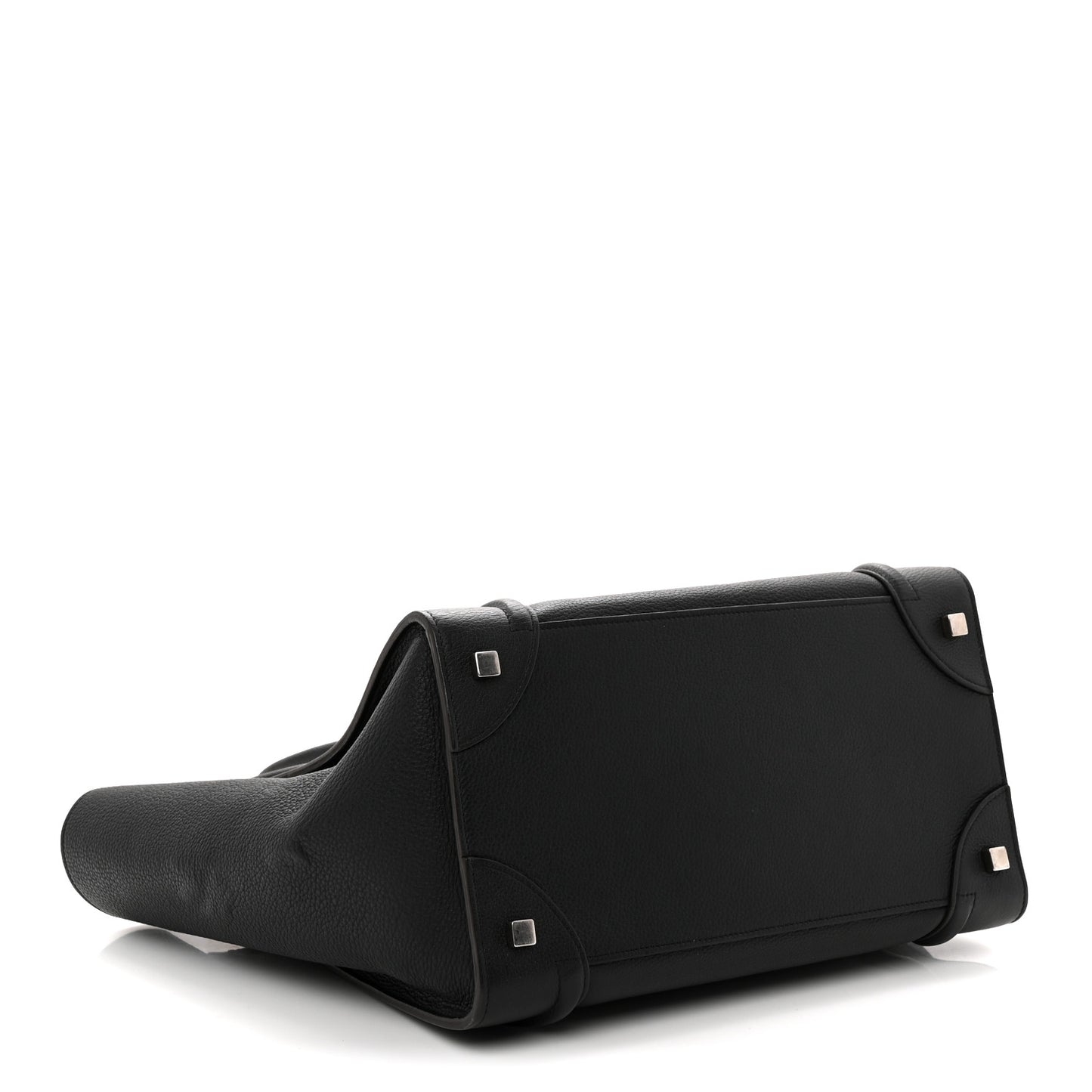 Drummed Calfskin Mini Luggage Black