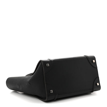 Celine Drummed Calfskin Mini Luggage Black 4 of 9