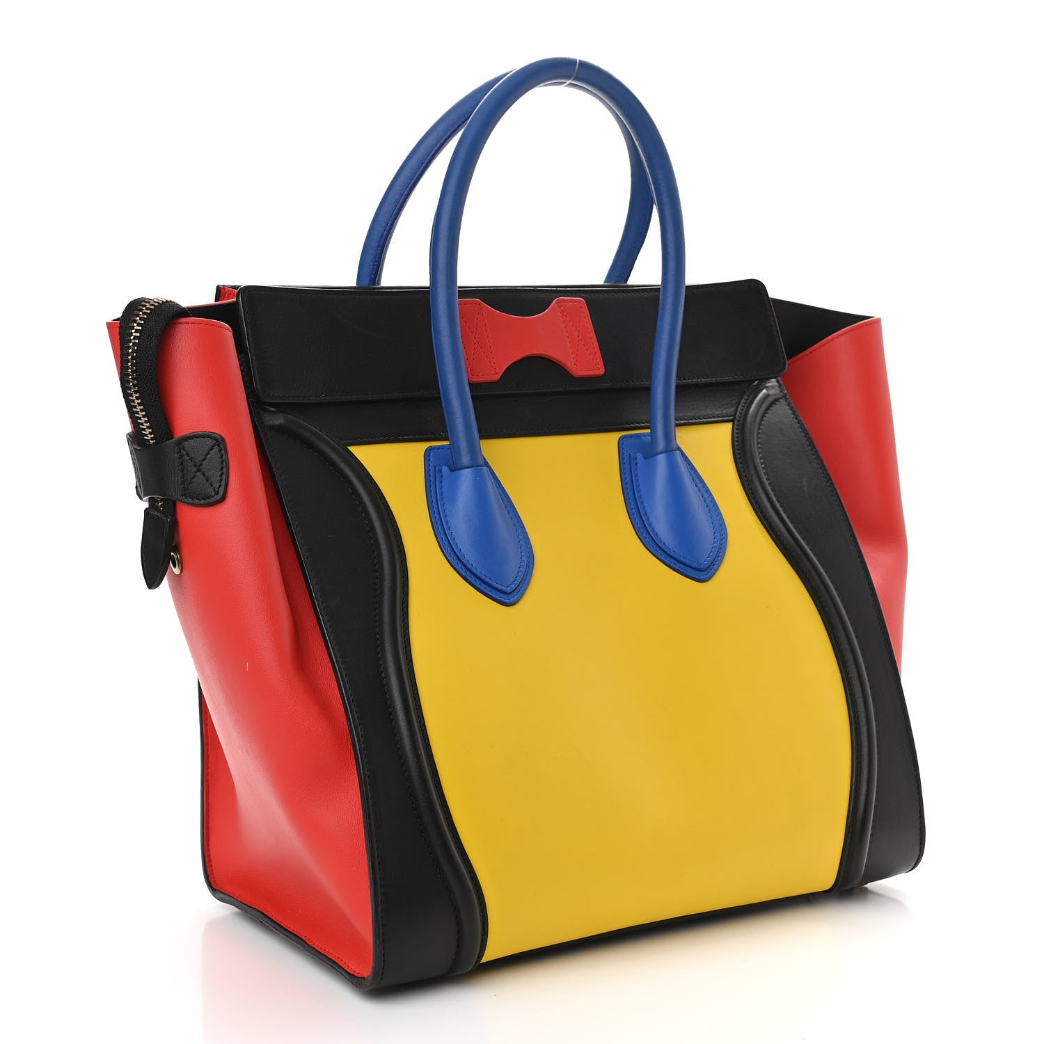 Celine Smooth Calfskin Mini Tri-Color Luggage Sunflower 3 of 9