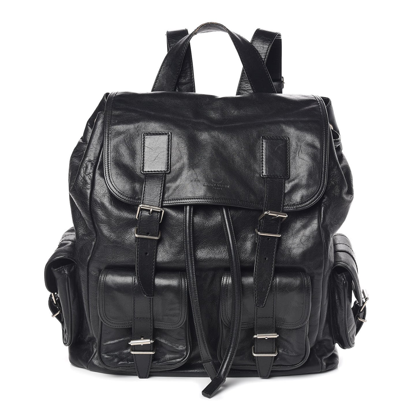 Smooth Calfskin Roc Sack Backpack Black