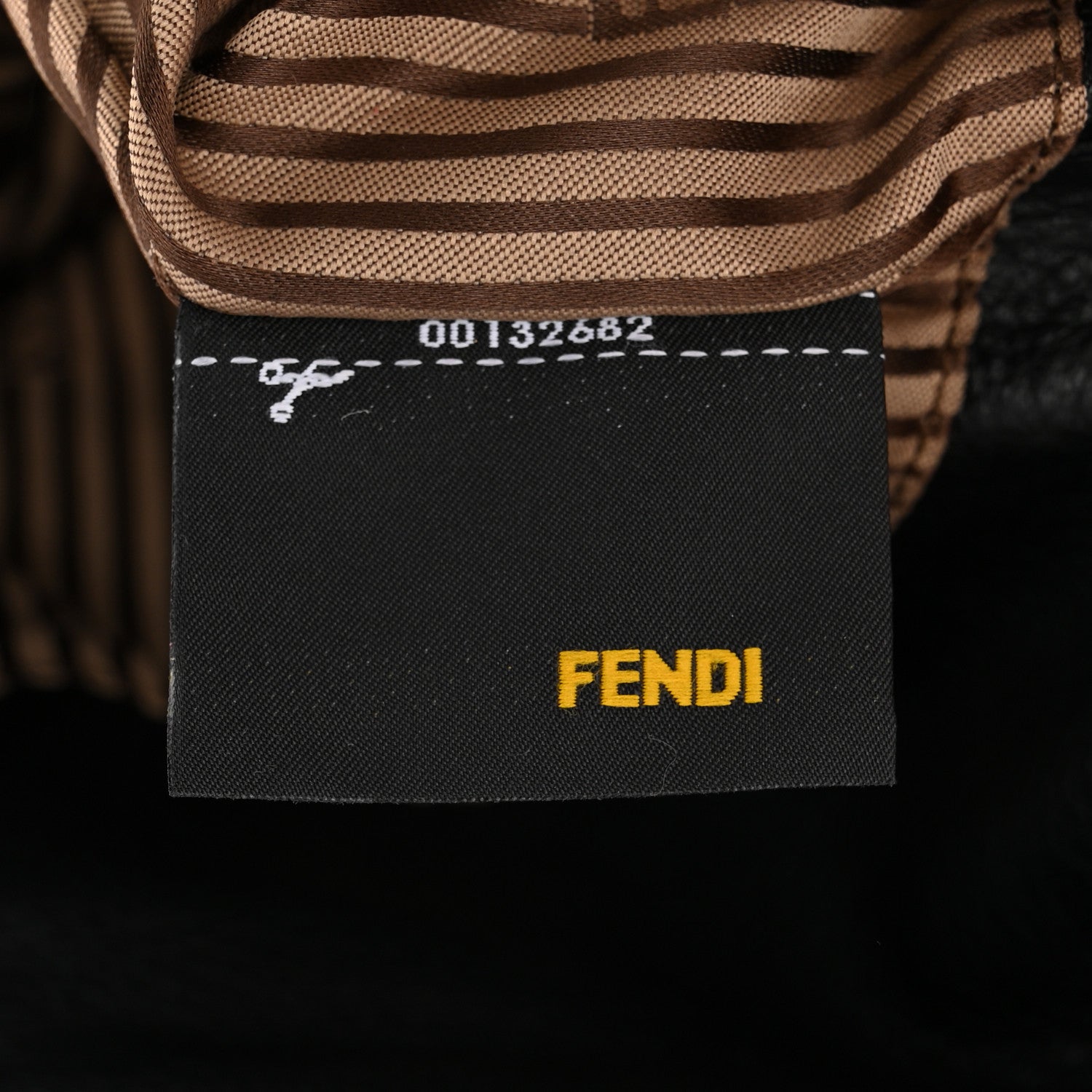 Fendi Vitello Flamingo Fendista Pouchette Crossbody Black 7 of 10