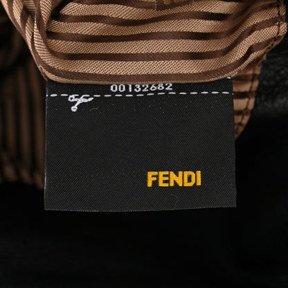 Fendi Vitello Flamingo Fendista Pouchette Crossbody Black 7 of 10