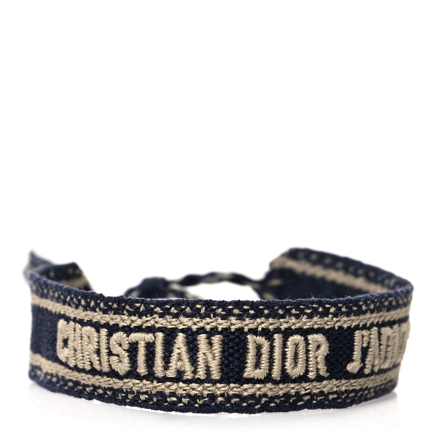 Christian Dior Woven Cotton J'Adior Friendship Bracelet Navy 1 of 3