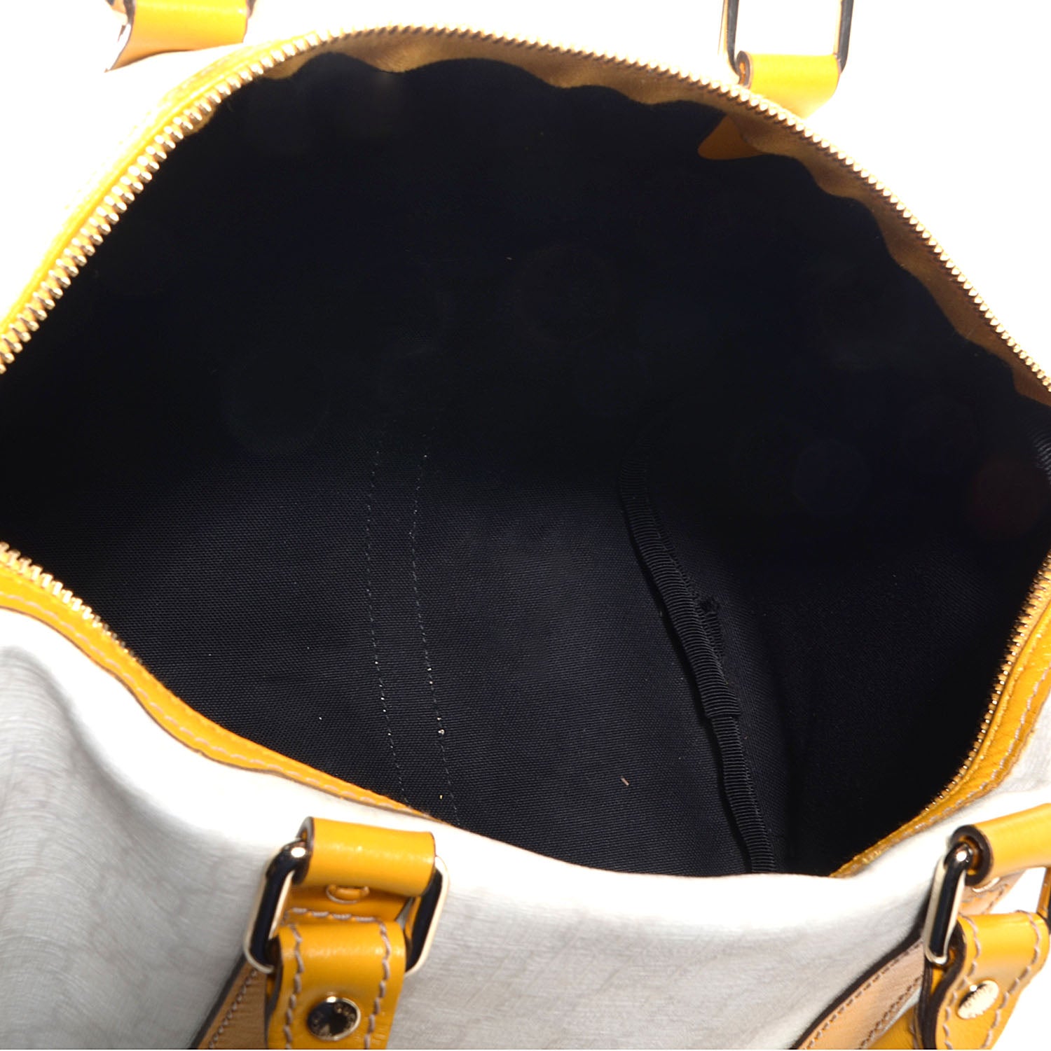 Gucci GG Supreme Monogram Medium Joy Boston White Yellow 5 of 9