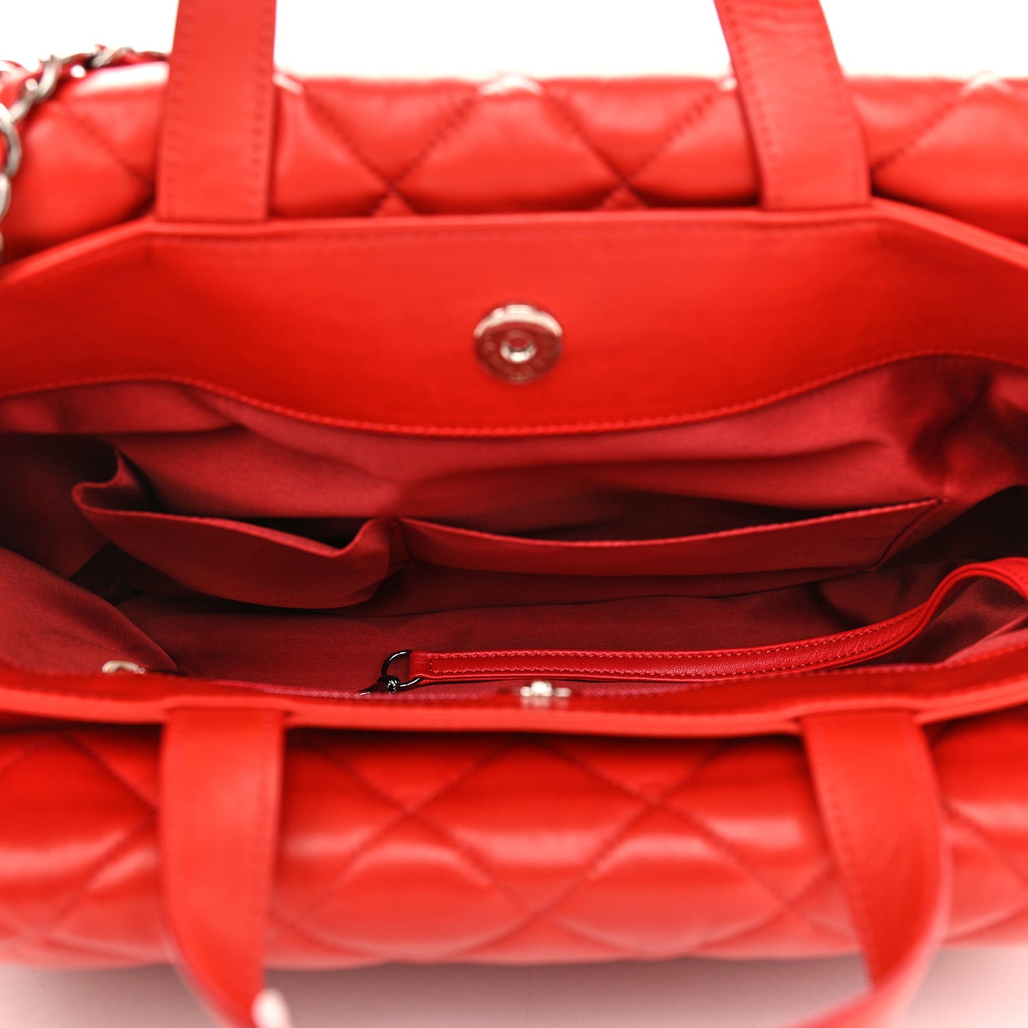 Lambskin Quilted Chanel 3 Maxi Flap Bag Red