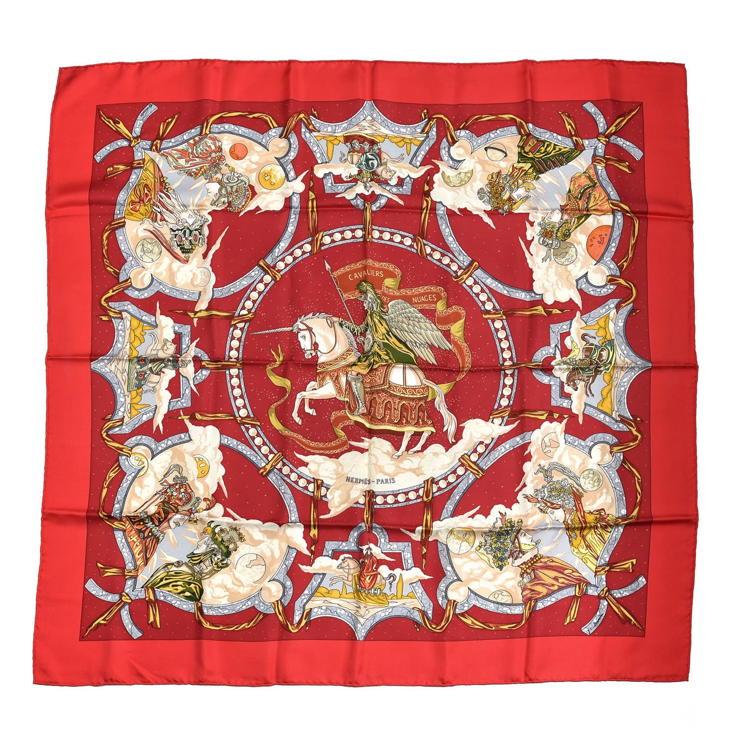 Silk Cavaliers Des Nuages Scarf 90