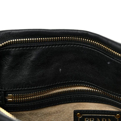 Prada Soft Calf Shopping Satchel Black 14 of 20