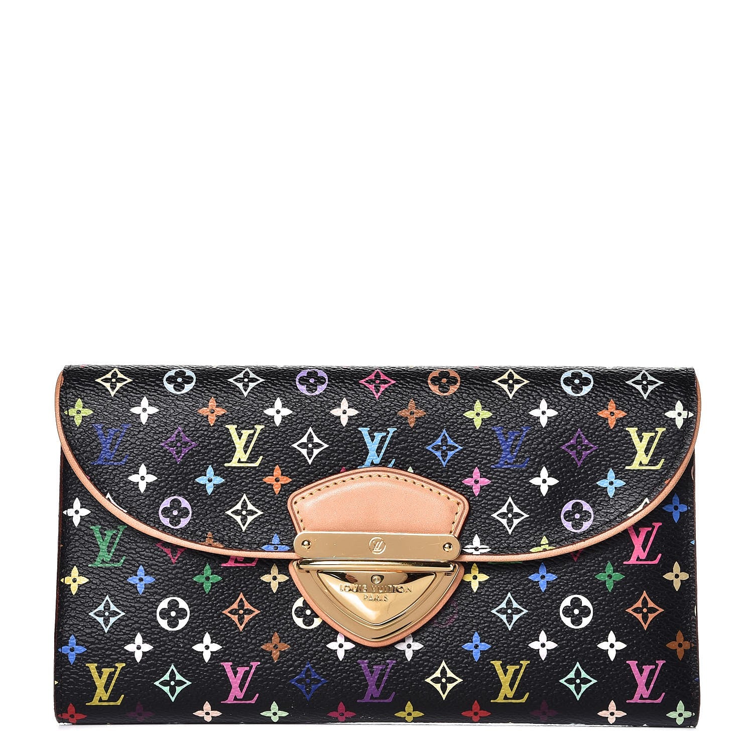 Louis Vuitton Monogram Multicolor Eugenie Wallet Black Grenade 1 of 7