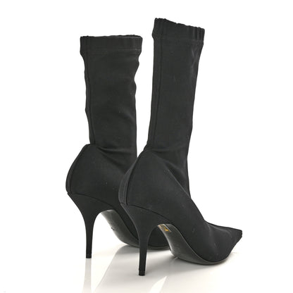 Balenciaga Jersey Crepe Extreme Pointed Toe Knife Booties 38 Black 4 of 6