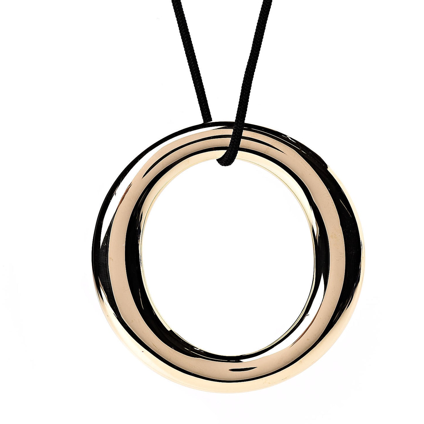 18K Yellow Gold Silk Elsa Peretti Sevillana Pendant Necklace