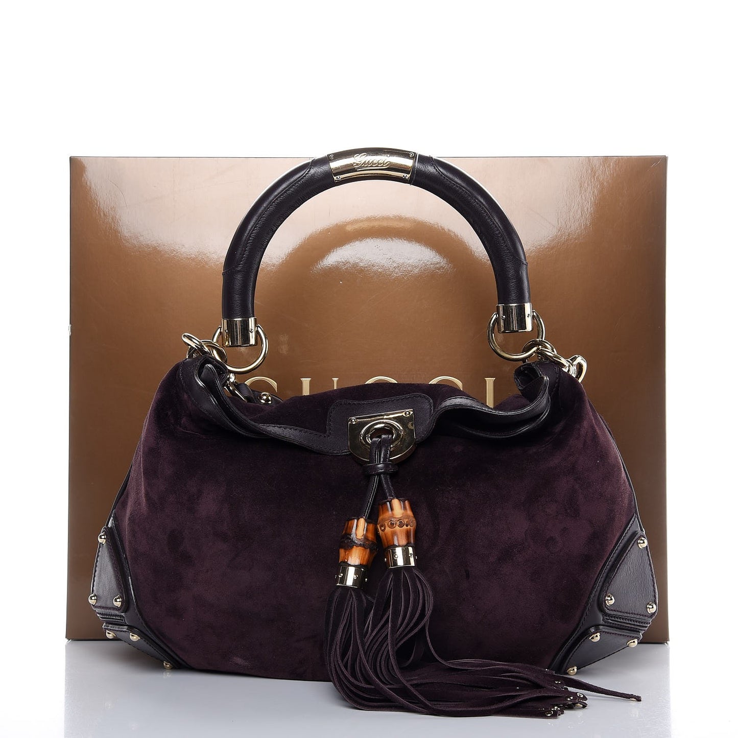 Suede Medium Indy Top Handle Hobo Purple
