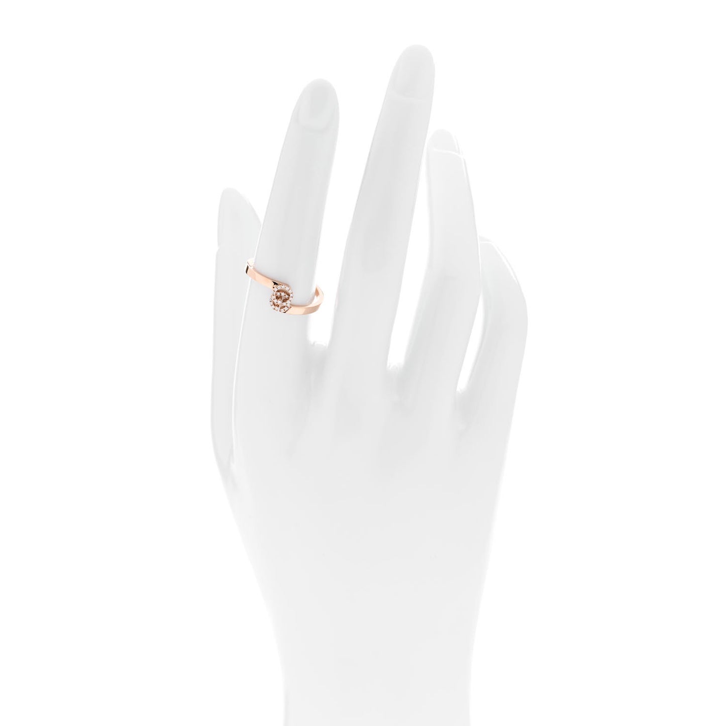 18K Rose Gold Diamond GG Running Ring 55 7.25