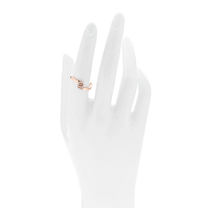 Gucci 18K Rose Gold Diamond GG Running Ring 55 7.25 2 of 6