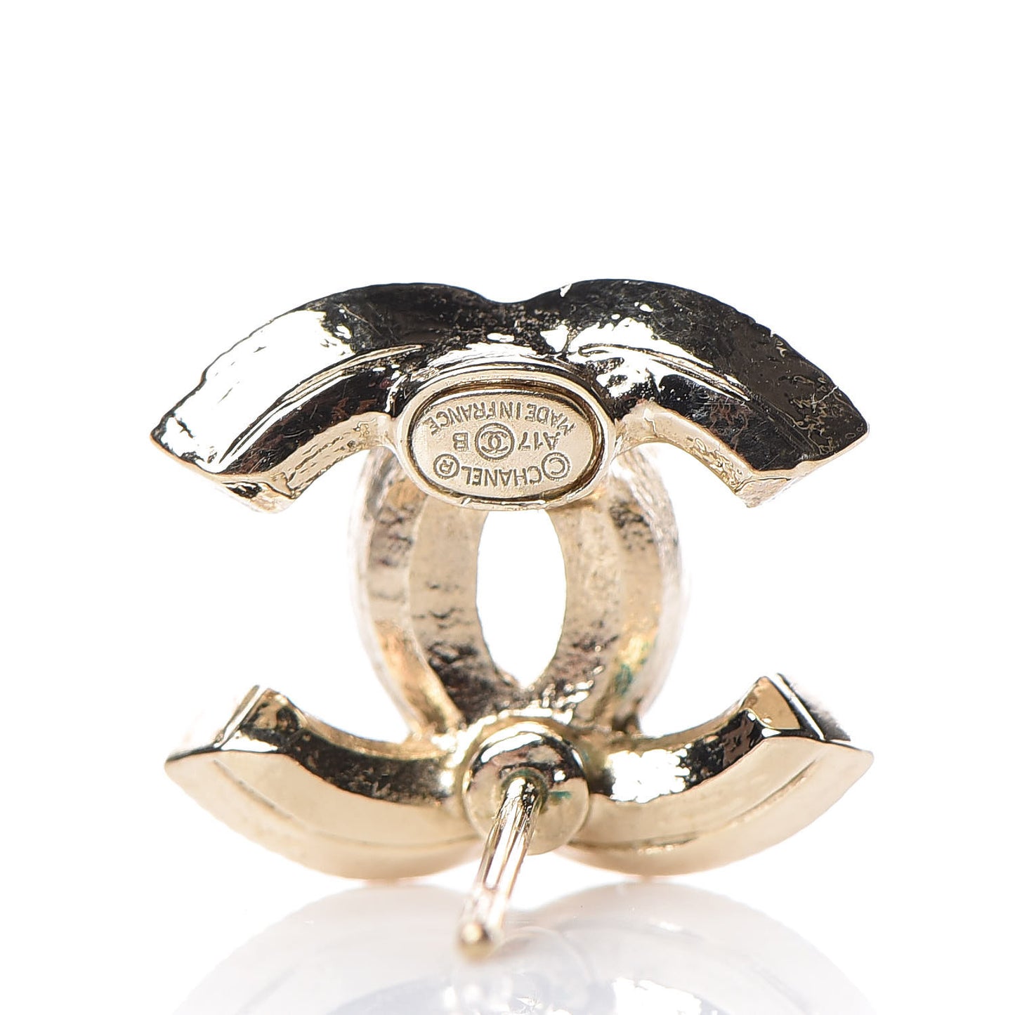 Crystal CC Earrings Light Gold