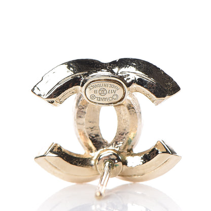 Chanel Crystal CC Earrings Light Gold 4 of 5