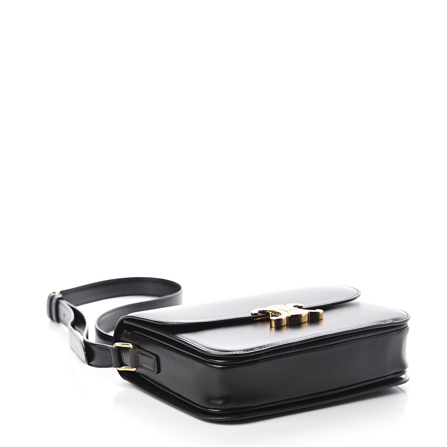 Shiny Calfskin Medium Triomphe Black