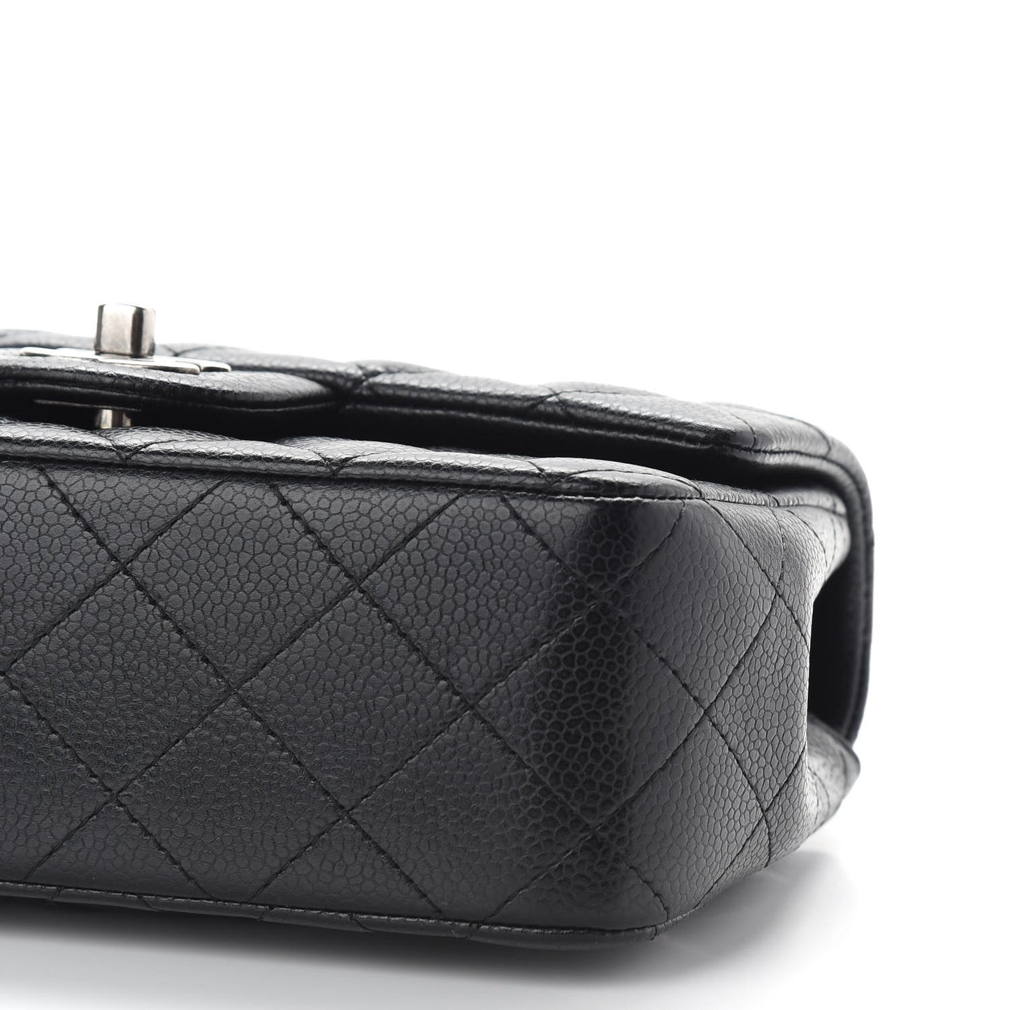 Caviar Quilted Mini Rectangular Flap Black