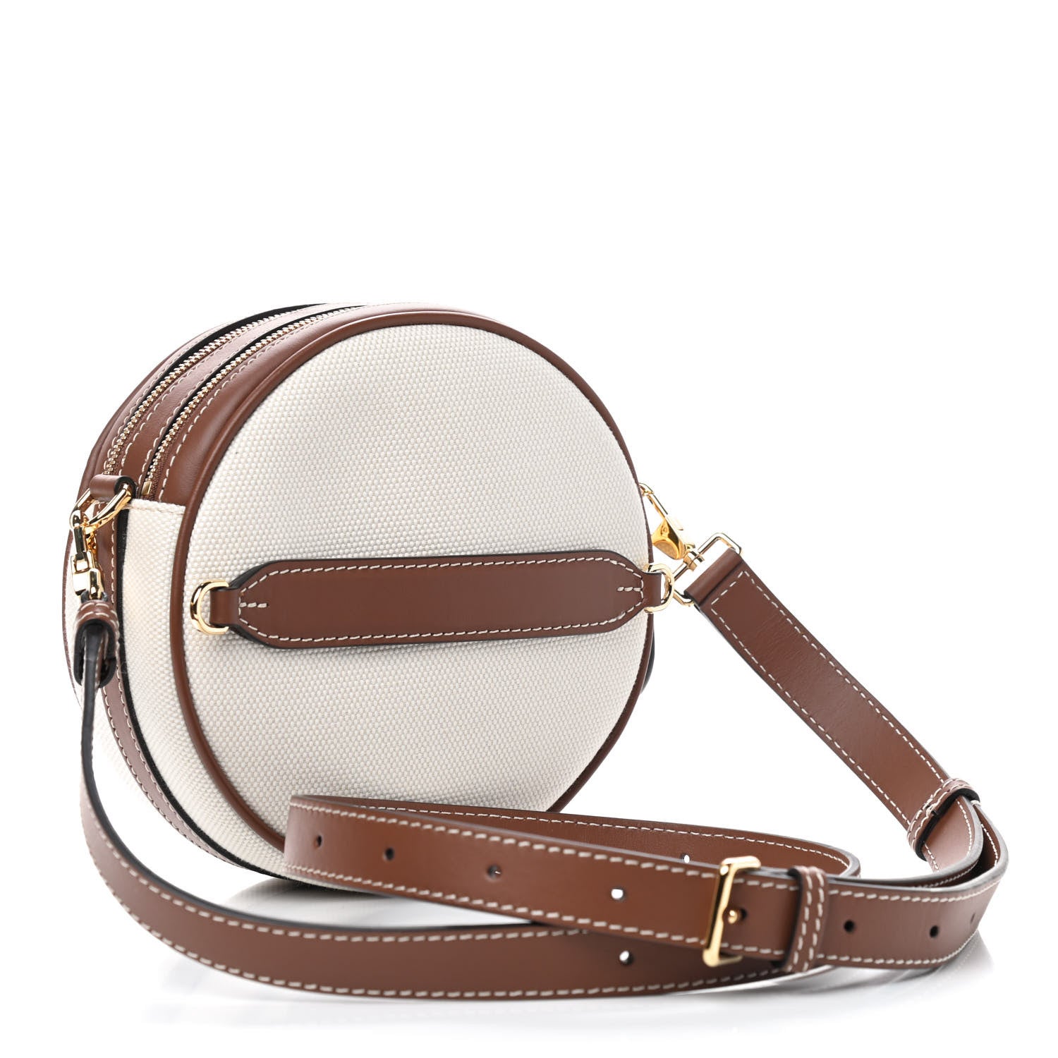 Burberry Canvas Calfskin Louise Bag Natural 3 of 9