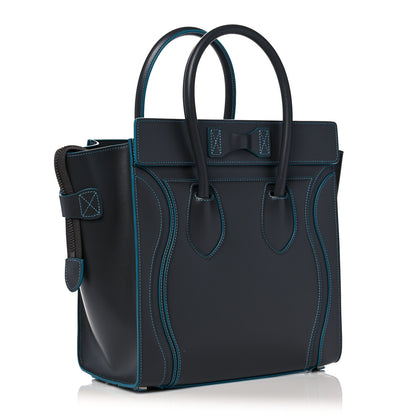 Celine Satin Debossed Calfskin Micro Luggage Anthracite 3 of 14