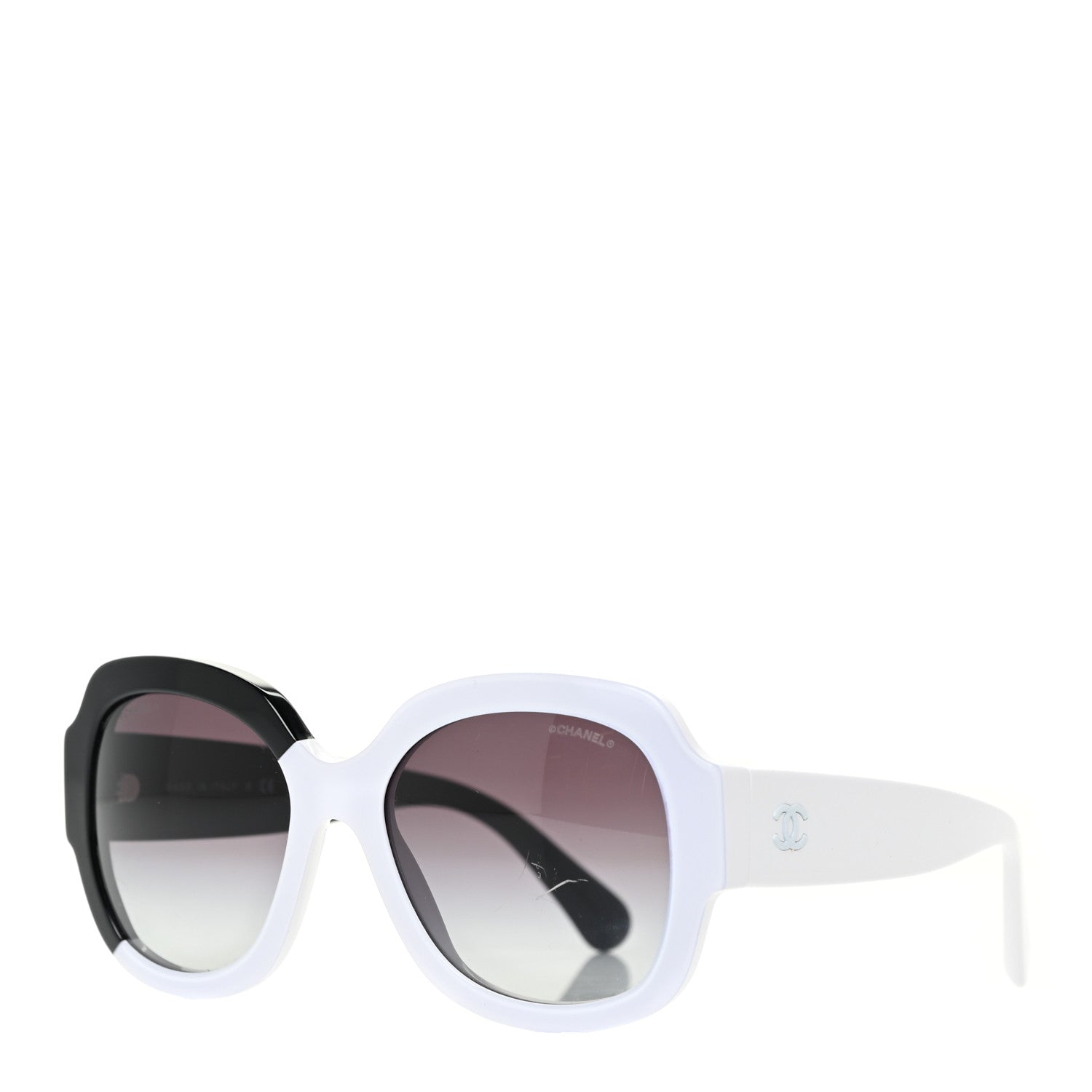 Chanel Acetate CC Sunglasses 5373 White Black 1 of 6